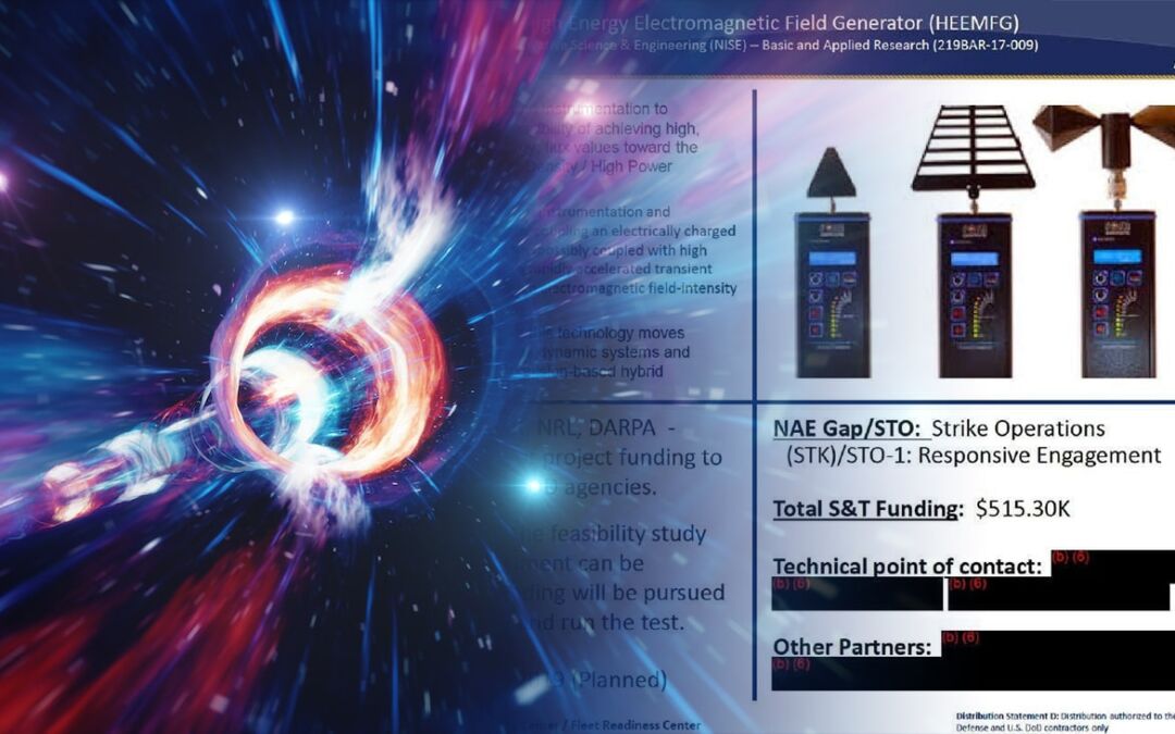 Dokumenty US NAVY „UFO patenty“ odkazujú na „zbraň na modifikáciu časopriestoru“